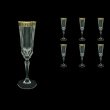 Adagio CFL AMGB Champagne Flutes 180ml 6pcs in Lilit Golden Black Decor (31-486)