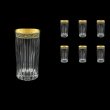 Timeless B0 TMGB Water Glasses 440ml 6pcs in Lilit Golden Black Decor (31-292)