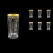 Timeless B0 TMGB H Water Glasses 440ml 6pcs in Lilit Golden Black Decor+H (31-292/H)