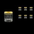 Timeless B2 TMGB Whisky Glasses 360ml 6pcs in Lilit Golden Black Decor (31-291)