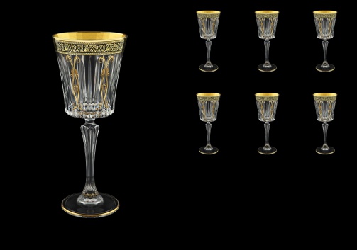 Timeless C3 TMGB H Wine Glasses 227ml 6pcs in Lilit Golden Black Decor+H (31-288/H)