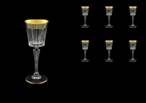 Timeless C5 TMGB Liqueur Glasses 110ml 6pcs in Lilit Golden Black Decor (31-287)