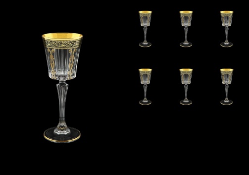 Timeless C5 TMGB H Liqueur Glasses 110ml 6pcs in Lilit Golden Black Decor+H (31-287/H)