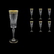 Timeless CFL TMGB Champagne Flutes 210ml 6pcs in Lilit Golden Black Decor (31-290)