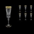 Timeless CFL TMGB Champagne Flutes 210ml 6pcs in Lilit Golden Black Decor (31-290)