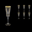 Timeless CFL TMGB H Champagne Fluetes 210ml 6pcs in Lilit Golden Black Decor+H (31-290/H)