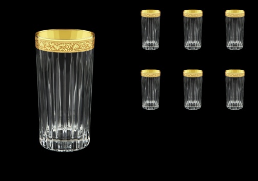 Timeless B0 TNGC Water Glasses 440ml 6pcs in Romance Golden Classic Decor (33-292)