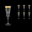 Timeless CFL TNGC Champagne Flutes 210ml 6pcs in Romance Golden Classic Decor (33-290)