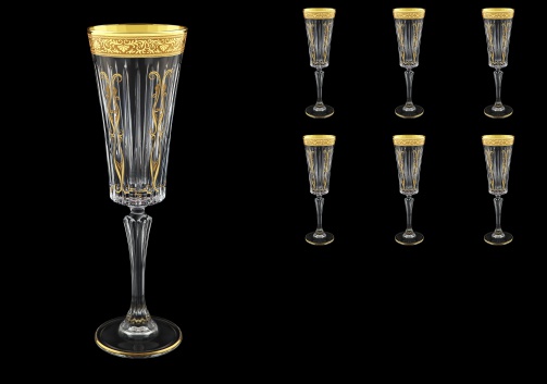 Timeless CFL TNGC H Champagne Fluetes 210ml 6pcs in Romance Golden Classic D.+H (33-290/H)