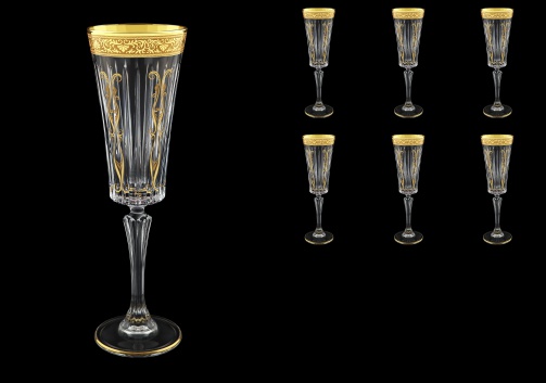 Timeless CFL TNGC H Champagne Flutes 210ml 6pcs in Romance Golden Classic D.+H (33-290/H)