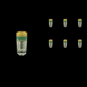 Provenza B5 PPGG Liqueur Tumblers 50ml 6pcs in Persa Golden Green Decor (74-267)