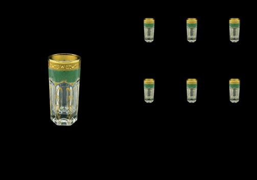 Provenza B5 PPGG Liqueur Tumblers 50ml 6pcs in Persa Golden Green Decor (74-267)