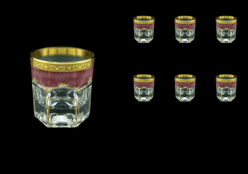 Provenza B2 PPGR Whisky Glasses 280ml 6pcs in Persa Golden Red Decor (72-273)