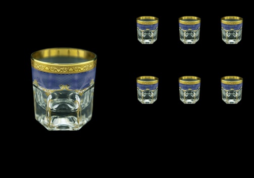 Provenza B2 PPGC Whisky Glasses 280ml 6pcs in Persa Golden Blue Decor (73-273)