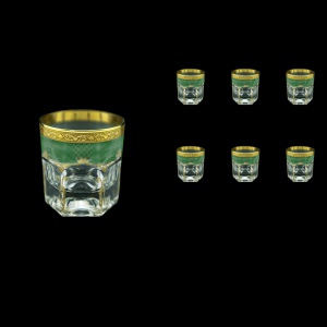 Provenza B2 PPGG Whisky Glasses 280ml 6pcs in Persa Golden Green Decor (74-273)
