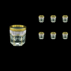 Provenza B3 PPGW Whisky Glasses 185ml 6pcs in Persa Golden White Decor (71-272)