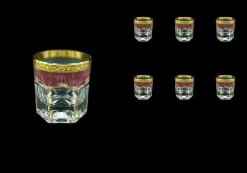Provenza B3 PPGR Whisky Glasses 185ml 6pcs in Persa Golden Red Decor (72-272)