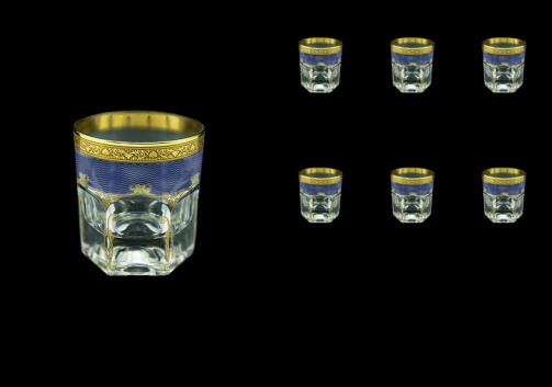 Provenza B3 PPGC Whisky Glasses 185ml 6pcs in Persa Golden Blue Decor (73-272)