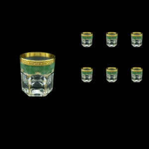 Provenza B3 PPGG Whisky Glasses 185ml 6pcs in Persa Golden Green Decor (74-272)