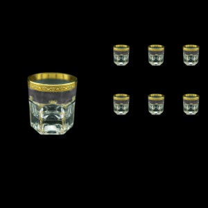 Provenza B3 PPGB Whisky Glasses 185ml 6pcs in Persa Golden Black Decor (76-272)