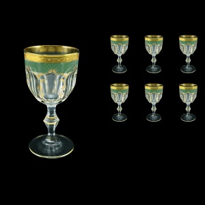 Provenza C2 PPGG  Wine Glasses 230ml 6pcs in Persa Golden Green Decor (74-270)
