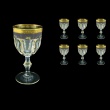Provenza C2 PPGB  Wine Glasses 230ml 6pcs in Persa Golden Black Decor (76-270)