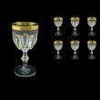 Provenza C2 PPGB  Wine Glasses 230ml 6pcs in Persa Golden Black Decor (76-270)