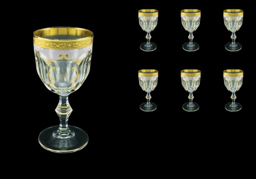 Provenza C3 PPGW Wine Glasses 170ml 6pcs in Persa Golden White Decor (71-269)