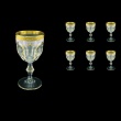 Provenza C3 PPGW Wine Glasses 170ml 6pcs in Persa Golden White Decor (71-269)