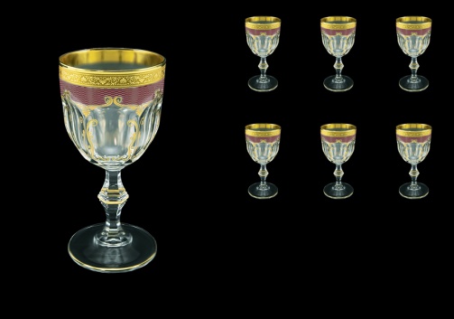 Provenza C3 PPGR Wine Glasses 170ml 6pcs in Persa Golden Red Decor (72-269)