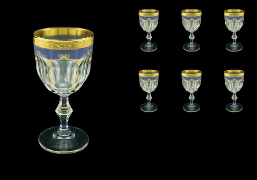 Provenza C3 PPGC Wine Glasses 170ml 6pcs in Persa Golden Blue Decor (73-269)