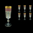 Provenza CFL PPGR Champagne Flutes 160ml 6pcs in Persa Golden Red Decor (72-271)