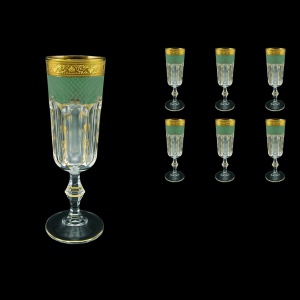 Provenza CFL PPGG Champagne Flutes 160ml 6pcs in Persa Golden Green D (74-271)