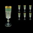 Provenza CFL PPGG Champagne Flutes 160ml 6pcs in Persa Golden Green D (74-271)