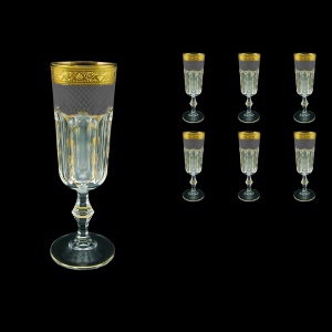 Provenza CFL PPGB Champagne Flutes 160ml 6pcs in Persa Golden Black D (76-271)