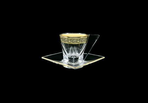 Fusion ES FMGB Cup Espresso 76ml 1pc in Lilit Golden Black Decor (31-335)