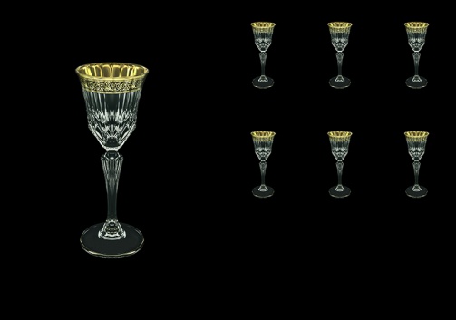 Adagio C5 AMGB Liqueur Glasses 80ml 6pcs in Lilit Golden Black Decor (31-480)