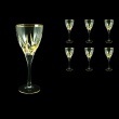 Trix C2 TCG Wine Glasses 240ml 6pcs in Clear&Gold (1242)