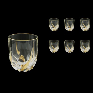 Trix B2 TCG Whisky Glasses 400ml 6pcs in Clear&Gold (1245)