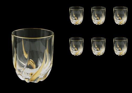 Trix B2 TCG Whisky Glasses 400ml 6pcs in Clear&Gold (1245)