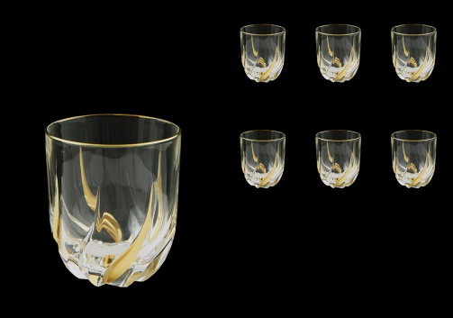 Trix B3 TCG Whisky Glasses 290ml 6pcs in Clear&Gold (1244)