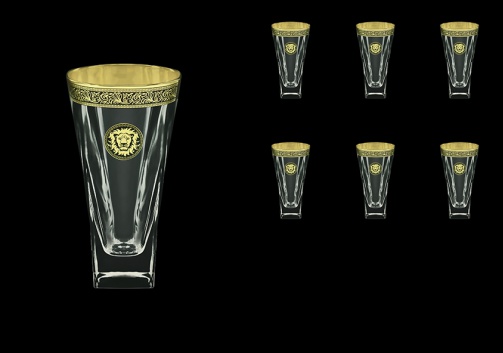 Fusion B0 FOGB Water Glasses 384ml 6pcs in Lilit&Leo Golden Black Decor (41-398)