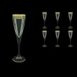 Fusion CFL FMGB Champagne Flutes 170ml 6pcs in Lilit Golden Black Decor (31-434)