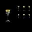 Fusion C5 FMGB Liqueur Glasses 70ml 6pcs in Lilit Golden Black Decor (31-430)