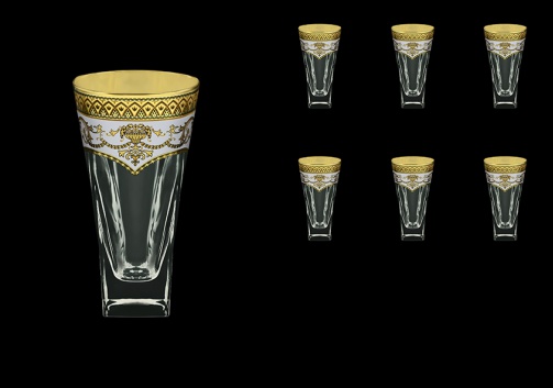 Fusion B0 FEGW Water Glasses 384ml 6pcs in Flora´s Empire Golden White Decor (21-548)