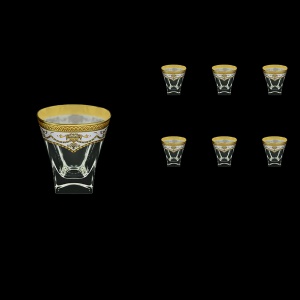 Fusion B3 FEGW Whisky Glasses 200ml 6pcs in Flora´s Empire Golden White Decor (21-546)