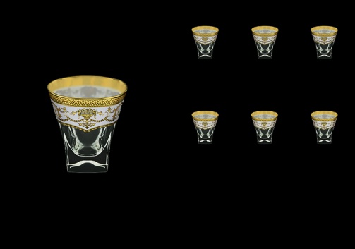 Fusion B2 FEGW Whisky Glasses 270ml 6pcs in Flora´s Empire Golden White Decor (21-547)