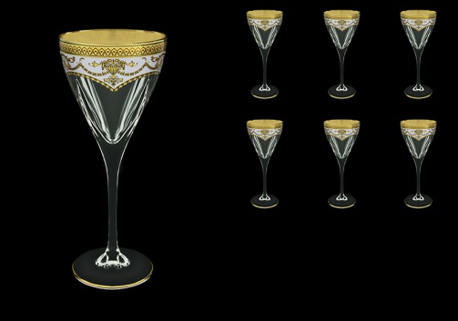 Fusion C2 FEGW Wine Glasses 250ml 6pcs in Flora´s Empire Golden White Decor (21-543)
