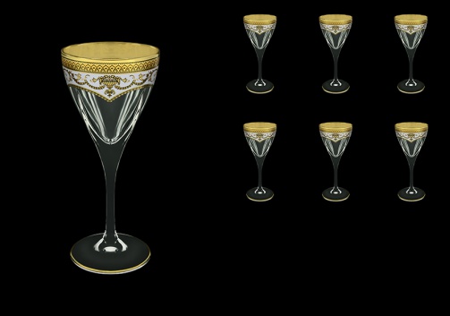 Fusion C3 FEGW Wine Glasses 210ml 6pcs in Flora´s Empire Golden White Decor (21-542)