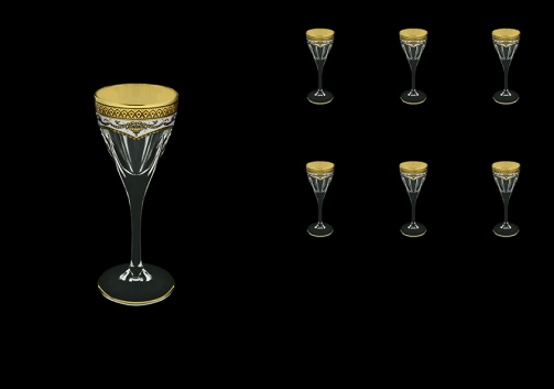 Fusion C5 FEGW Liqueur Glasses 70ml 6pcs in Flora´s Empire Golden White Decor (21-541)